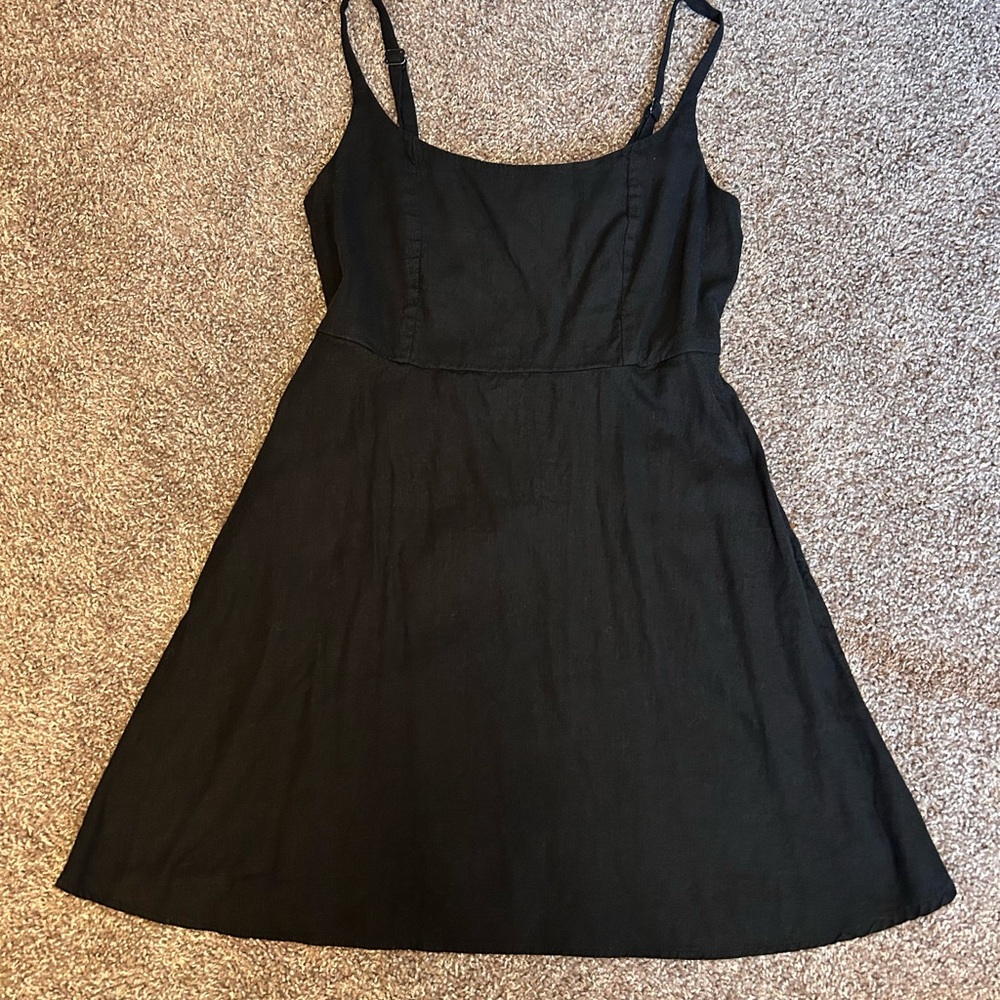 Old Navy Black A-Line Spaghetti Strap Mini Dress